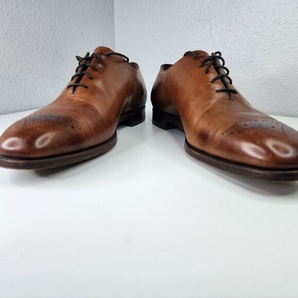 Rare Ralph Lauren Purple Label Wholecut Oxford Shoes 9.5 Brown Made in England - Picture 7 of 16